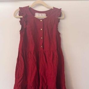 Not perfect linen Partay dress- red wine